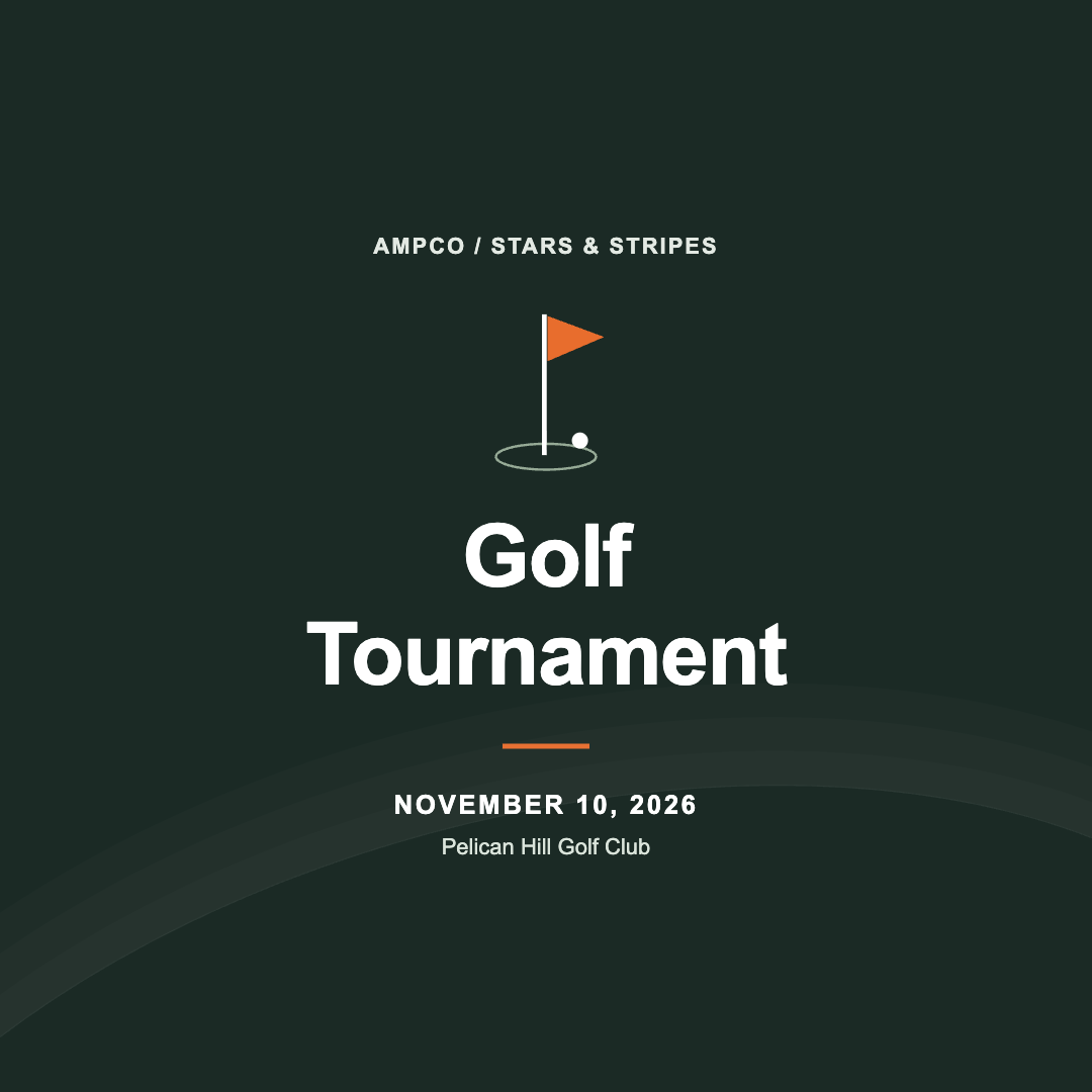 AMPCO Stars and Stripes Golf Tournament, November 10, 2026 at Pelican Hill Golf Club